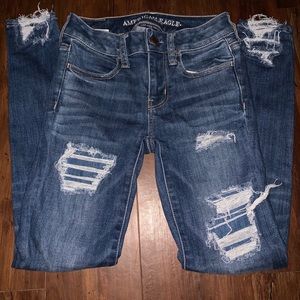 American eagle ripped skinny jeans